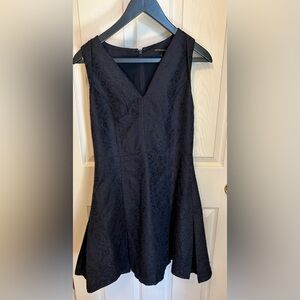 Navy/Black Sleeveless A Line Dress